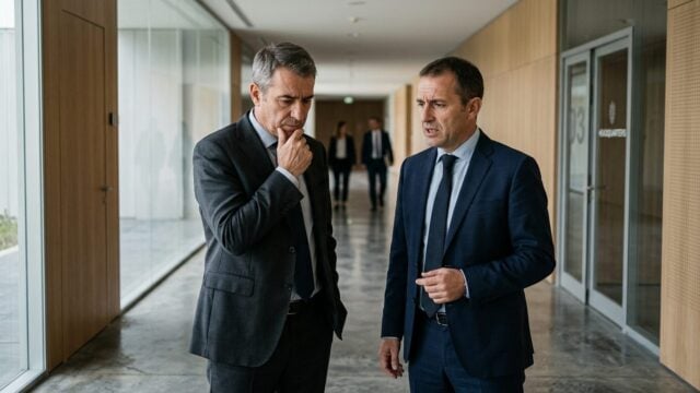 Paolo Maldini dan Leonardo saat berada di markas FIGC Italia