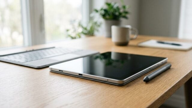Unit ASUS Chromebook CM30 yang memiliki desain layar lepas-pasang sebagai laptop dan tablet