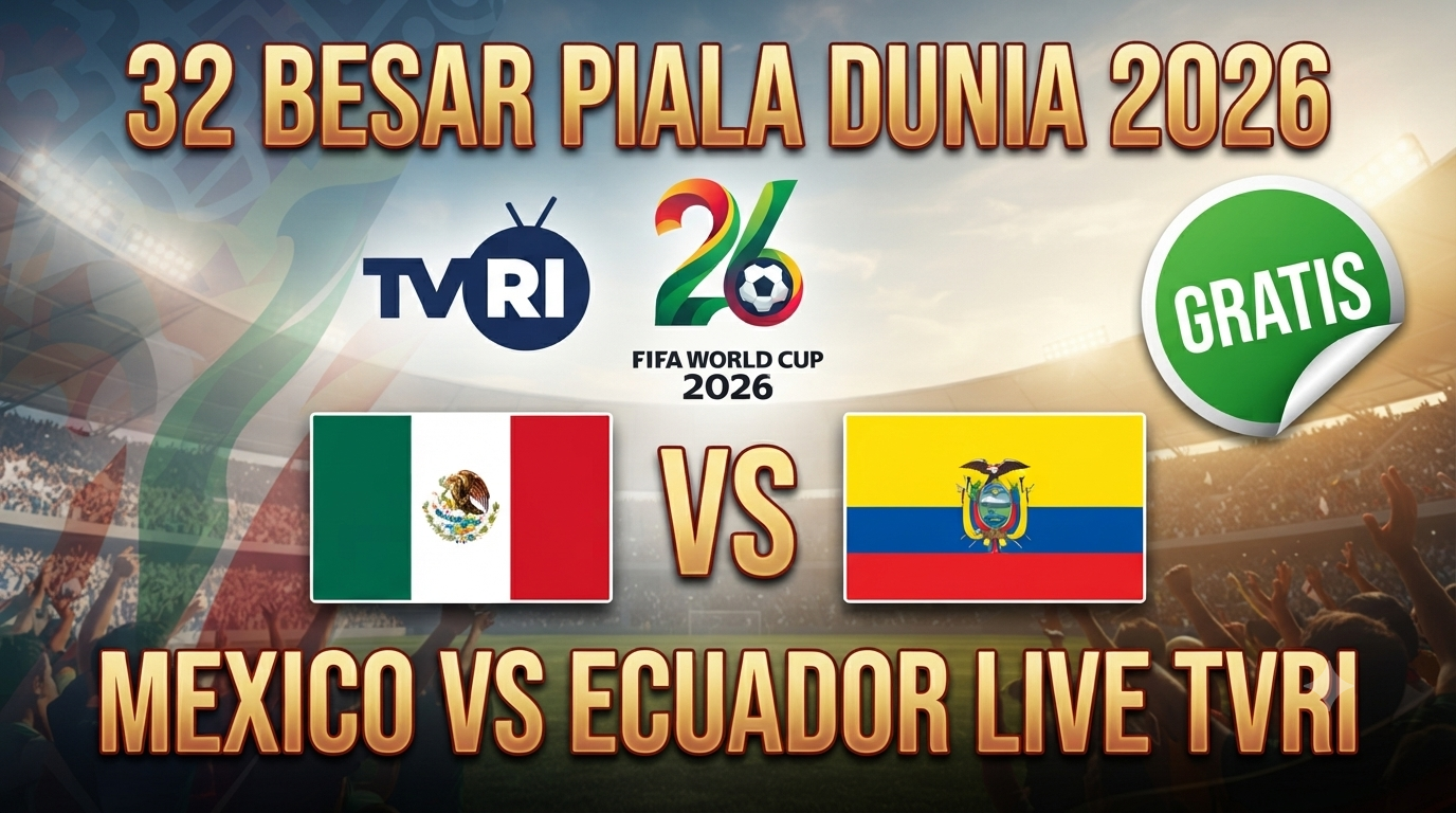 Mexico vs Ecuador Live on TVRI: Free Round of 32
