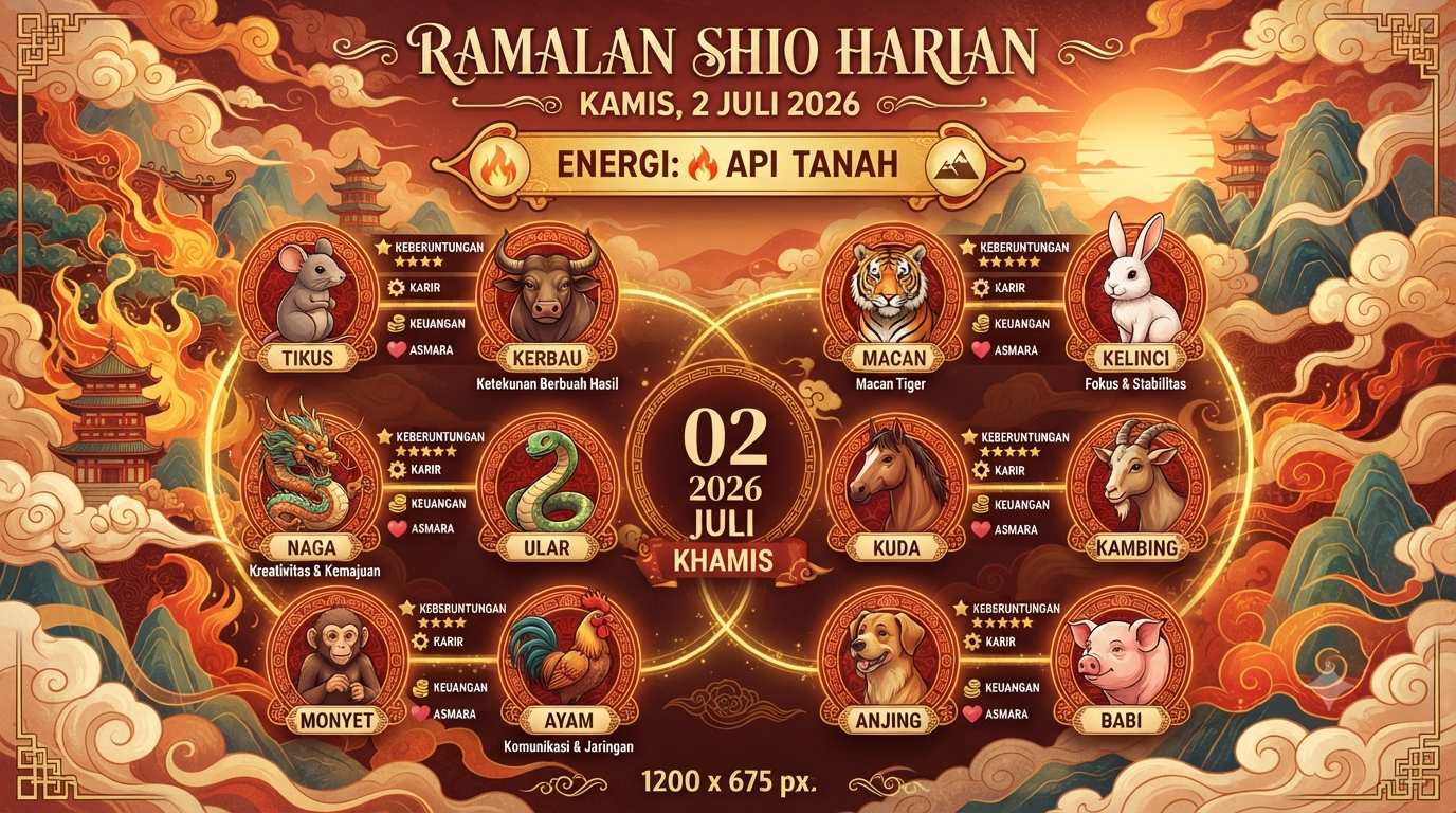 Ilustrasi ramalan 12 shio hari ini