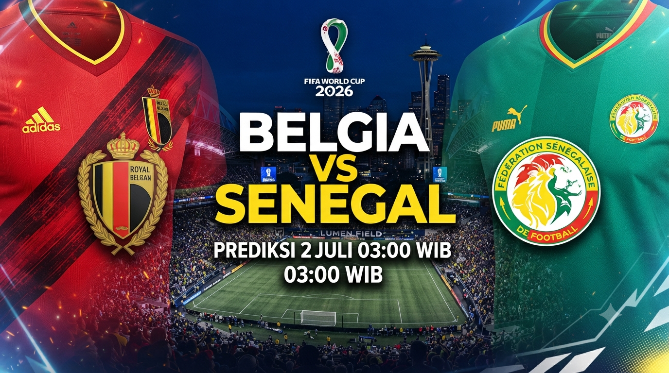 Prediksi Skor Belgia vs Senegal 2 Juli 2026 Babak 32 Besar Piala Dunia