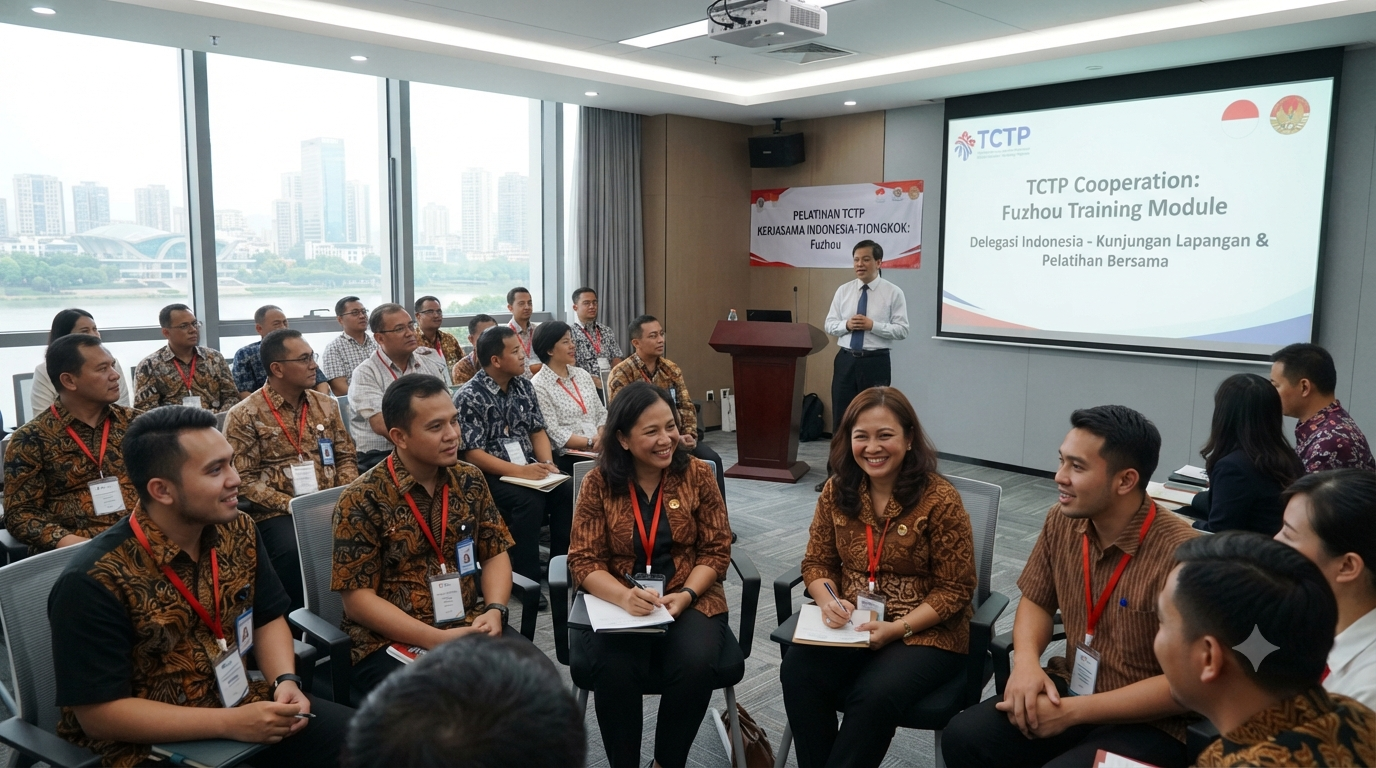 Delegasi Indonesia mengikuti pelatihan dan kunjungan lapangan kerja sama TCTP di Fuzhou, Tiongkok