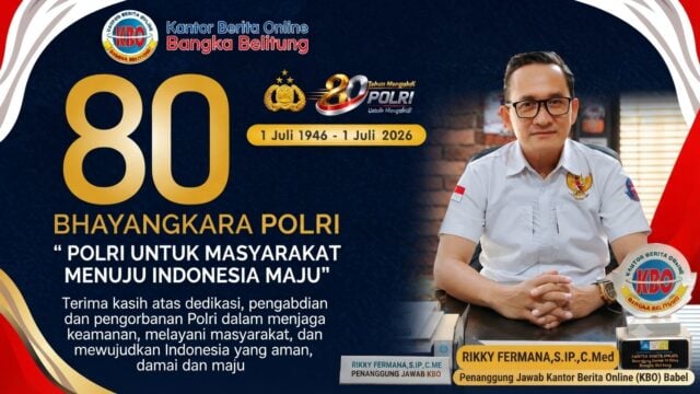 Penanggung Jawab KBO Babel menyampaikan ucapan selamat Hari Bhayangkara ke-80 kepada jajaran Polri