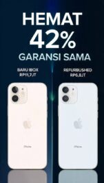 iPhone 16e refurbished Rp6,8 juta garansi 1 tahun Apple resmi baterai baru