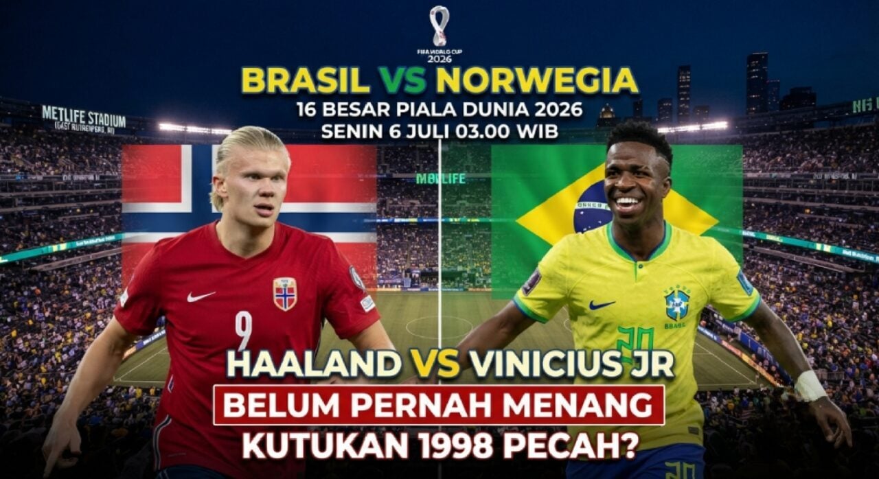 Rekor Buruk Brasil! 4x Ketemu Norwegia Belum Pernah Menang, Mimpi Juara 6