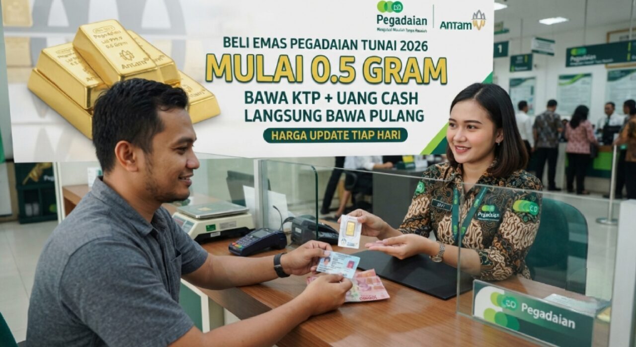 Cara Beli Emas Pegadaian Tunai 2026