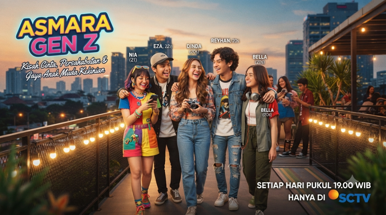 Poster atau cuplikan adegan para pemeran muda dalam sinetron Asmara Gen Z