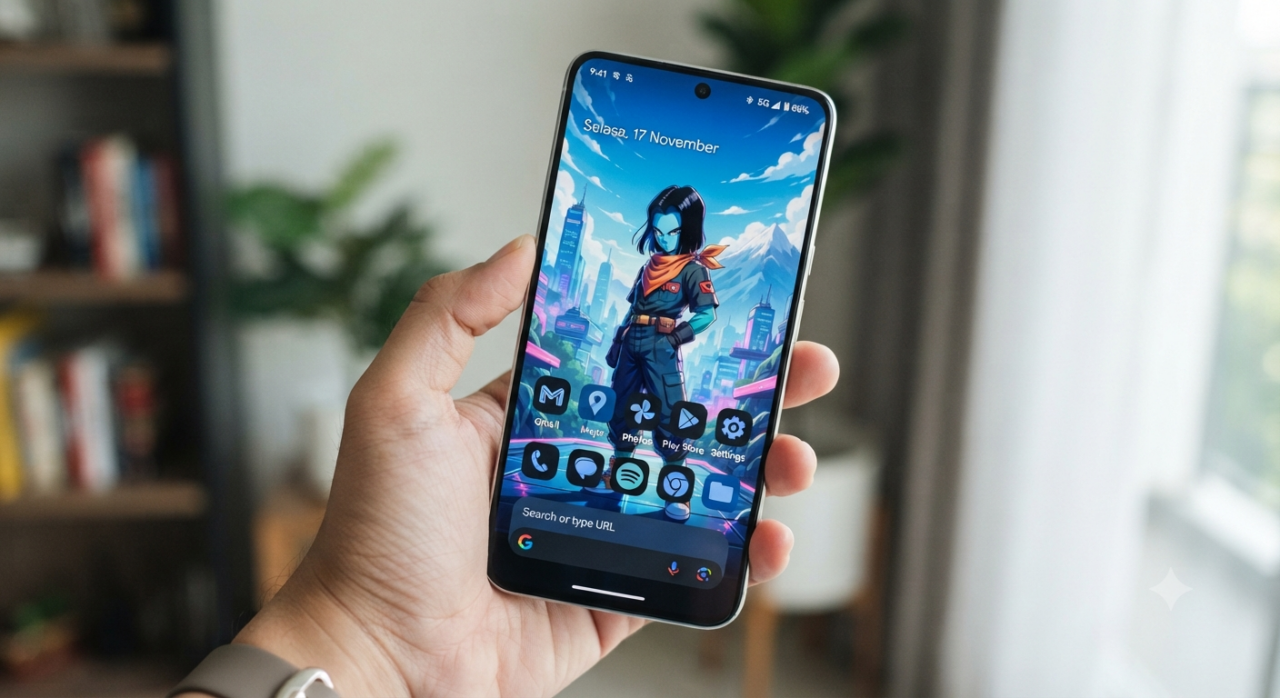 Tampilan antarmuka Android 17 pada layar perangkat Google Pixel