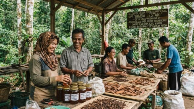 Ilustrasi Kelompok Usaha Perhutanan Sosial
