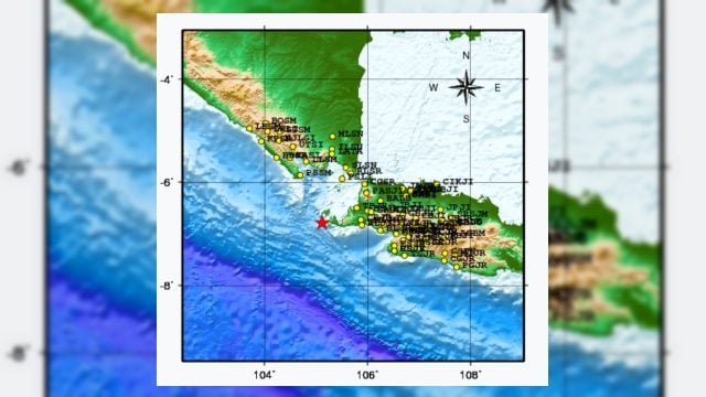 peta gempa banten 55 sr 8 juli 2026 52 km barat daya sumur bmkg