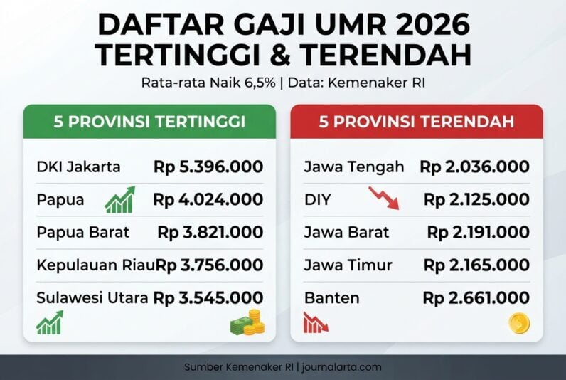 Daftar Gaji UMR 2026 Seluruh Provinsi di Indonesia Terbaru