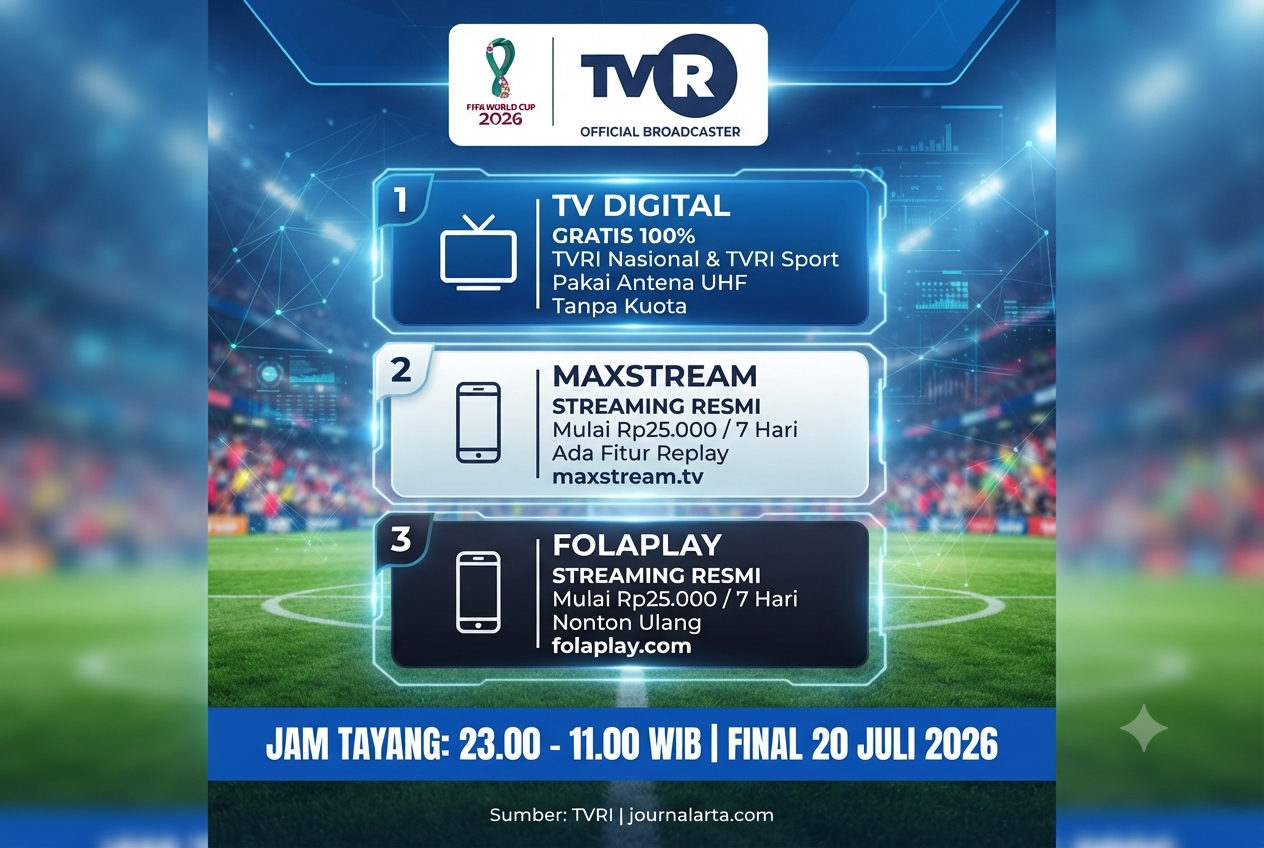 infografis 3 cara nonton live streaming piala dunia 2026 di tvri maxstream folaplay