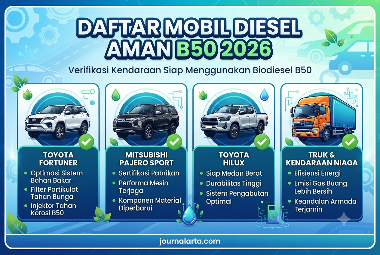 daftar mobil diesel aman pakai b50 2026