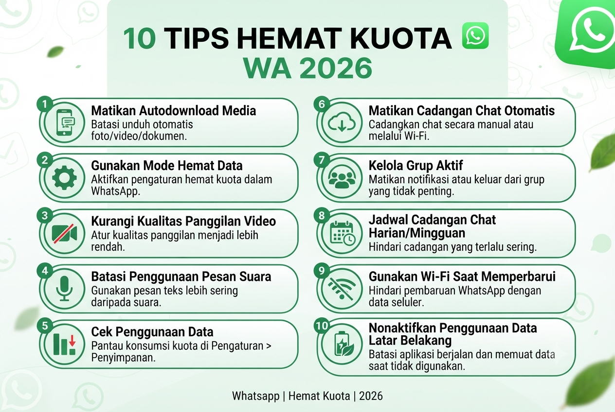 Tips hemat kuota WhatsApp