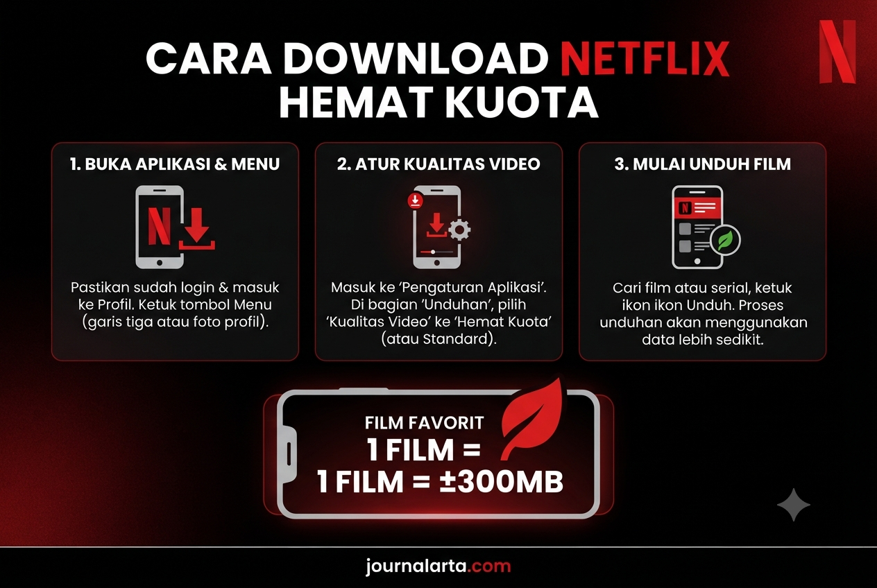 cara download film netflix hemat kuota 2026