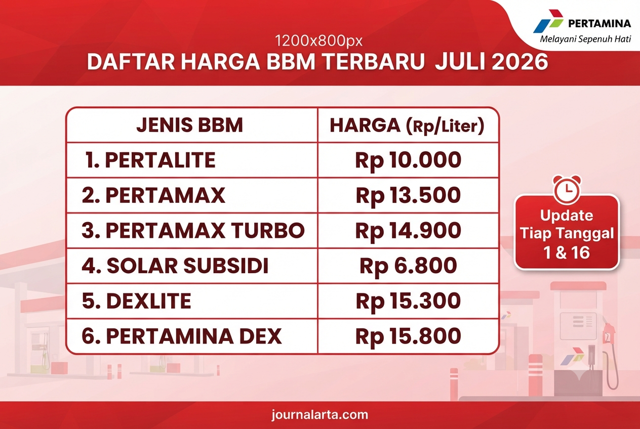 daftar harga bbm terbaru 2026 pertamina