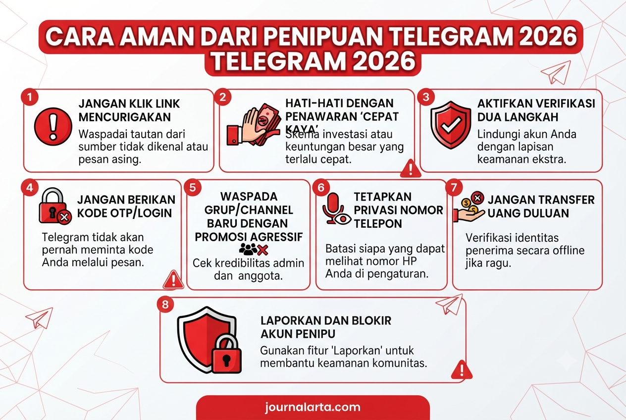 cara aman dari penipuan telegram 2026