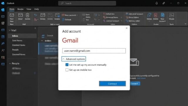 Cara Setting Email Gmail di Outlook
