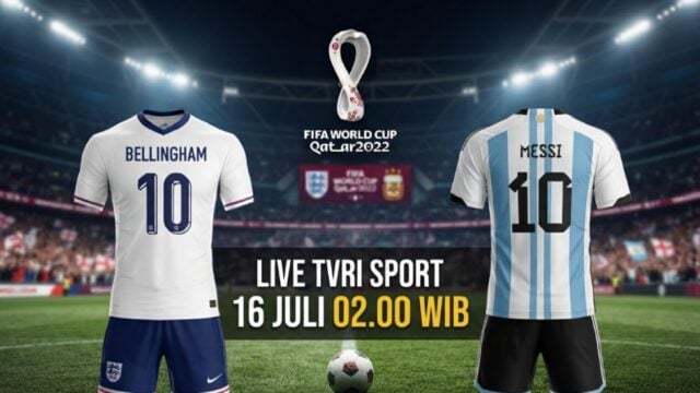 Link Live Streaming TVRI Sport: Inggris vs Argentina Semifinal Piala Dunia 2026