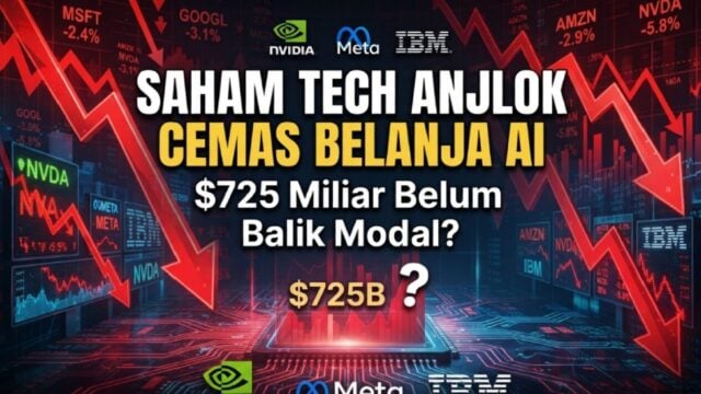 Saham Teknologi Anjlok! Cemas Belanja AI $725 Miliar Gak Balik Modal