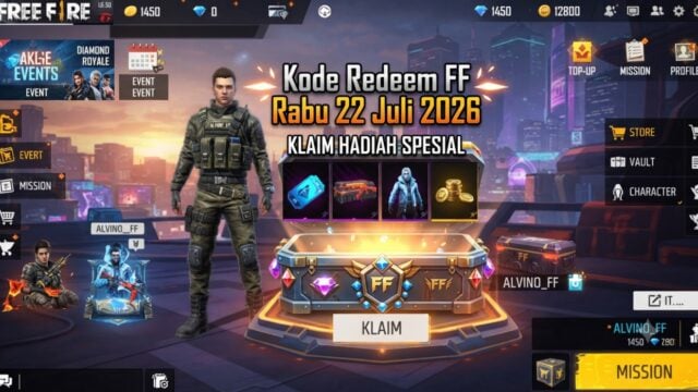 Kode Redeem FF Rabu 22 Juli 2026