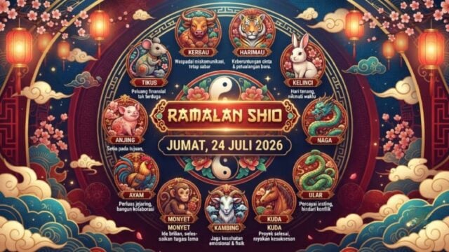 Ramalan Shio Jumat 24 Juli 2026: Kelinci & Naga Bersinar, Siapa Perlu Hati-hati?