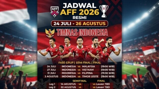Jadwal Piala AFF 2026 Lengkap: Timnas Indonesia, Jam & Siaran TV