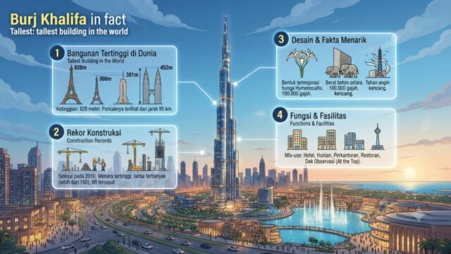 10 Fakta Unik Burj Khalifa Yang Bikin Geleng-geleng Kepala