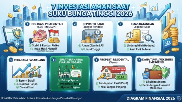 investasi aman saat suku bunga tinggi 2026