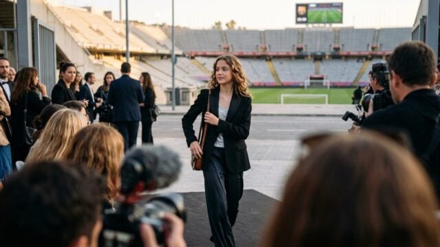 Harper Seven Beckham di acara fashion dan sepak bola