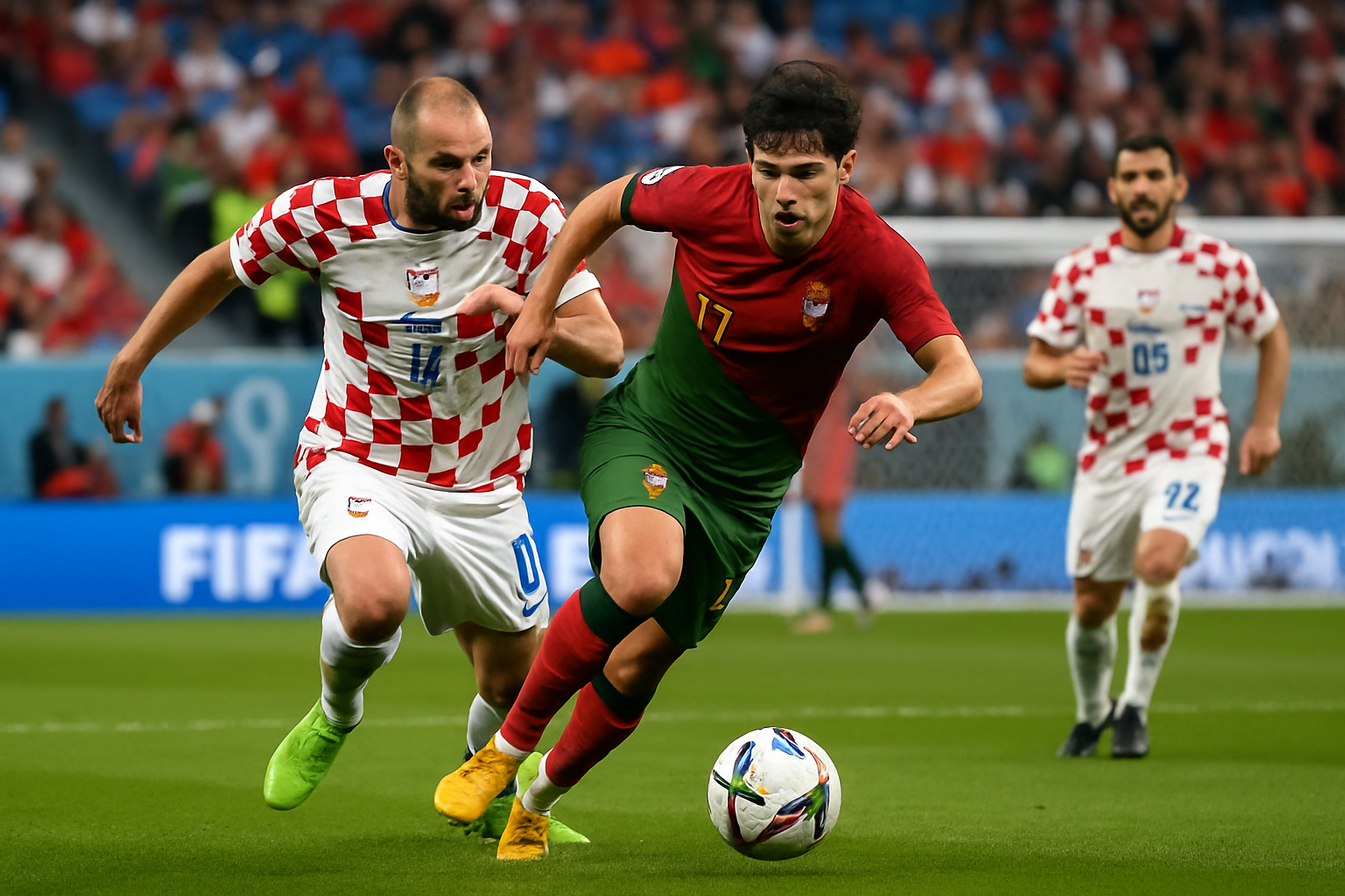 Momen pertandingan Portugal melawan Kroasia di babak 32 besar Piala Dunia 2026