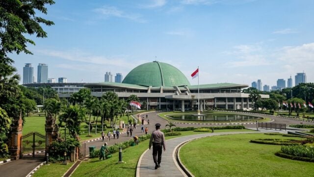 Gedung DPR RI tempat Komisi III membahas kasus Febrie Adriansyah