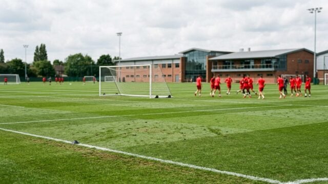 Suasana latihan pemain Bayern Munich di lapangan pramusim