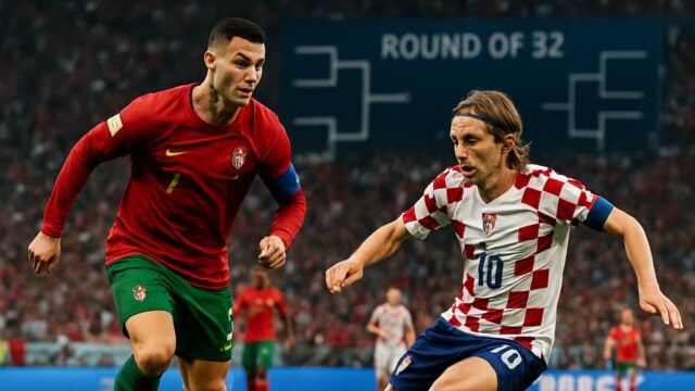 Portugal vs Kroasia 32 Besar