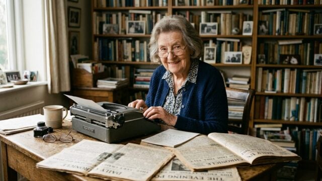 Jurnalis senior berusia 101 tahun Eileen Lavine tetap aktif bekerja