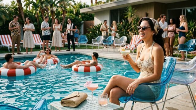 Summer look Naura Ayu untuk inspirasi busana pool party vibrant
