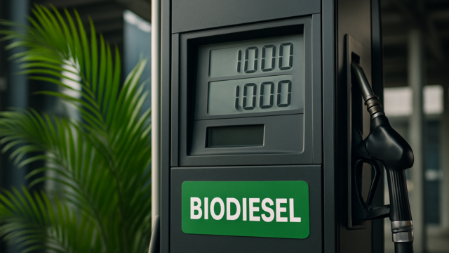 Petugas mengisi bahan bakar biodiesel B50 di SPBU Jakarta
