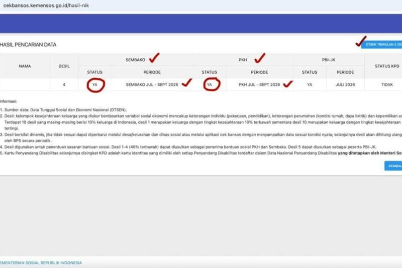Cara Cek Bansos NIK KTP Lewat HP, Ini Panduan Resmi