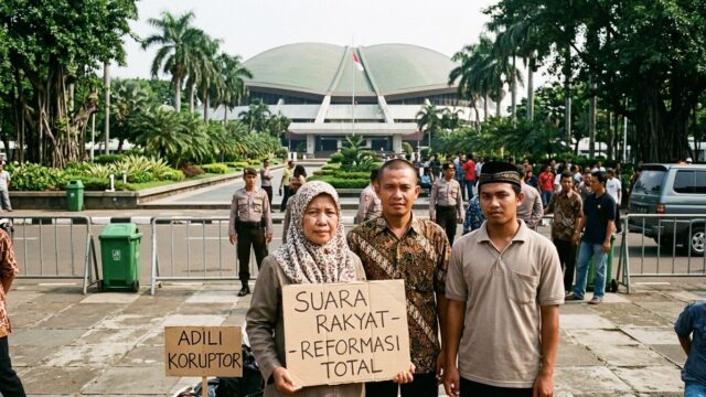 Visualisasi Plaza Kerakyatan area demonstrasi di Gedung DPR Ibu Kota Nusantara dengan kapasitas 800 orang