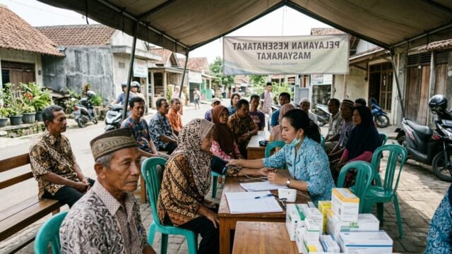 Pemeriksaan Kesehatan Gratis warga Lubuk Gaung bersama Apical