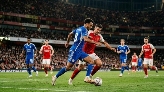 Pertandingan Community Shield antara Arsenal dan Manchester City di stadion