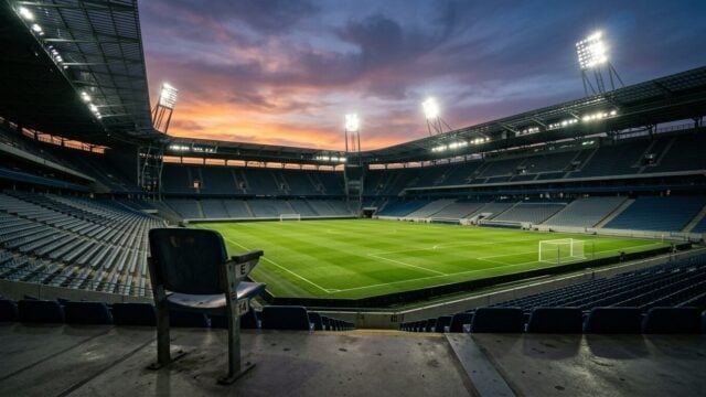 Suasana stadion sepak bola Chelsea saat bursa transfer berlangsung