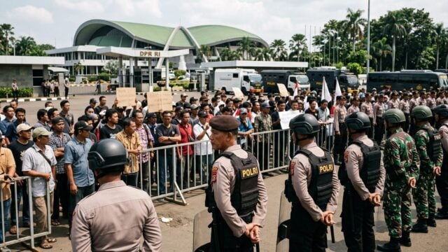Demo UU Perampasan Aset Berakhir Tertib, 45 Tersangka Ditetapkan Polda