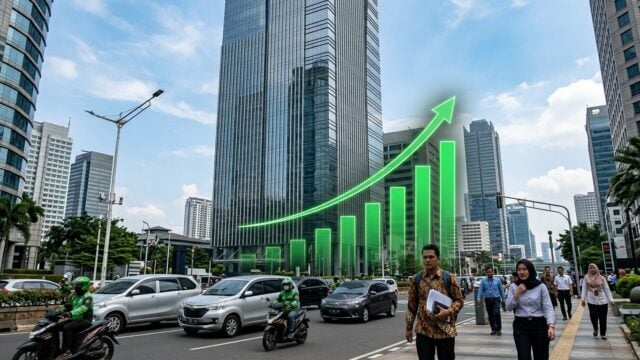 Grafik pertumbuhan ekonomi Jabar tumbuh pesat pada triwulan II 2026