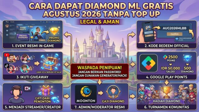 7 Cara Dapat Diamond Mobile Legends Gratis Agustus 2026: Dijamin Aman!