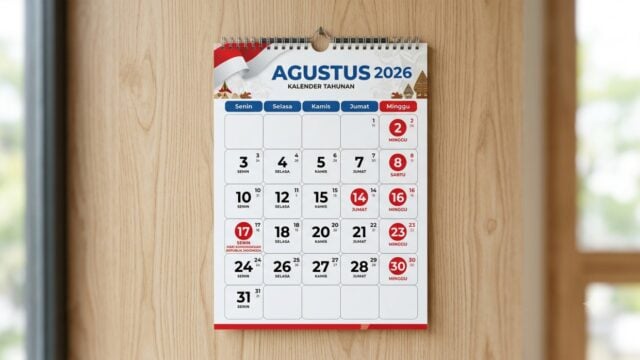 kalender agustus 2026 lengkap tanggal merah