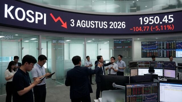 KOSPI Anjlok 5,11% ke 6.258,48, Tertekan Sentimen Global