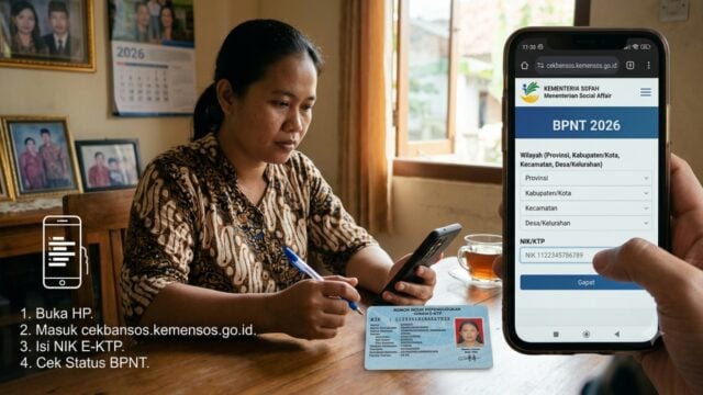 cara cek bansos bpnt 2026 lewat hp pakai nik ktp