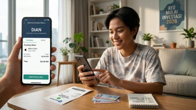cara investasi saham pemula 2026 modal 100rb lewat hp