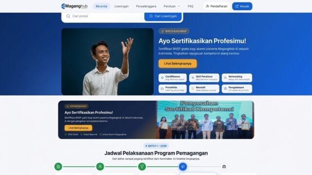 link pengumuman maganghub kemnaker batch 1 2026 cara cek hasil